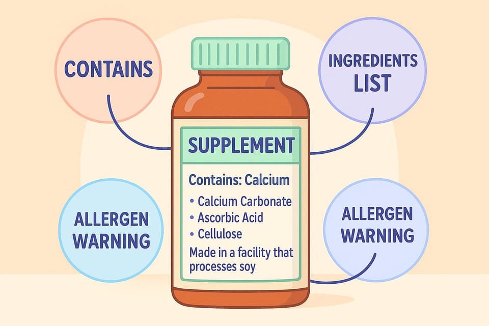 How to Check Supplement Labels for Allergens