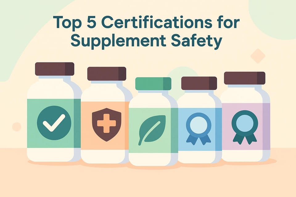Top 5 Certifications for Supplement Safety